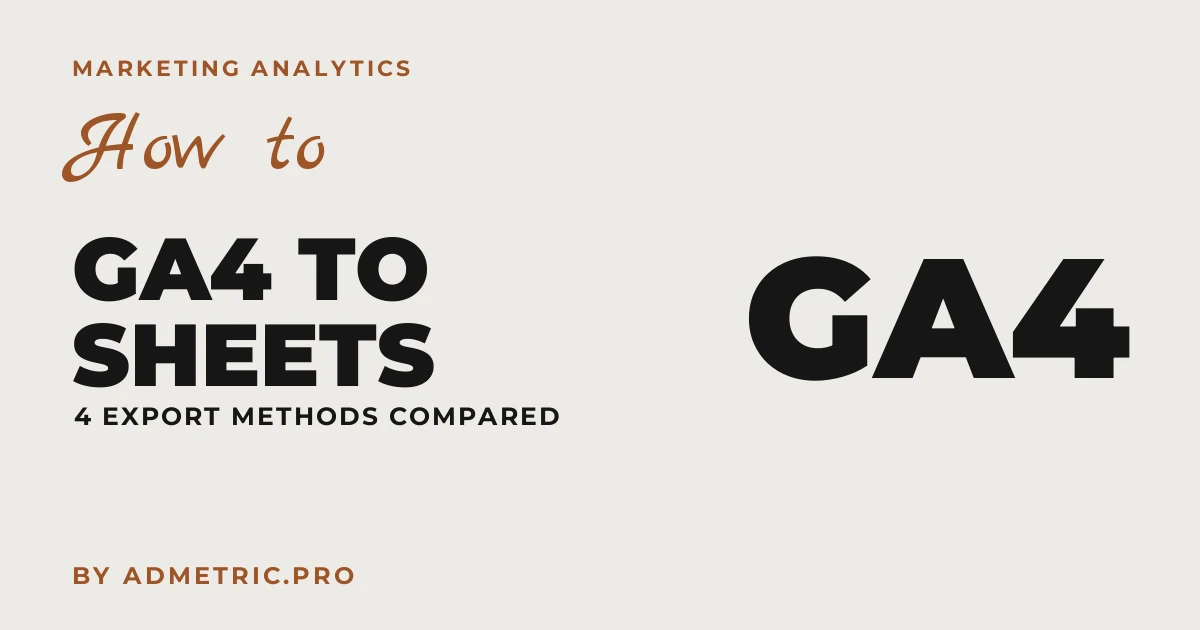 Como Exportar Dados do GA4 para o Google Sheets (2026)