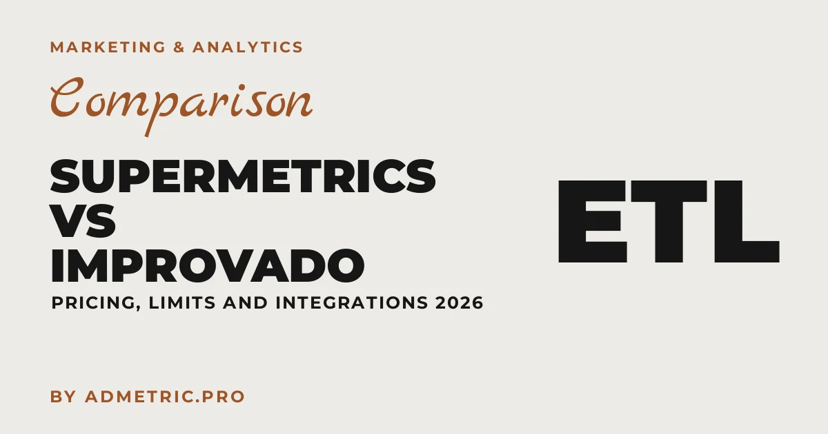 Supermetrics vs Improvado: Comparação 2026